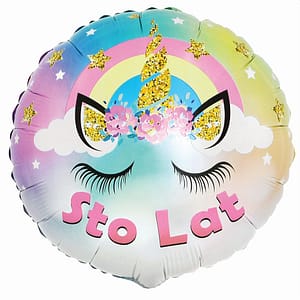 Ładny balon z helem na urodziny dla dziewczynki