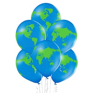 Balony helowe z ziemią globus kosmos