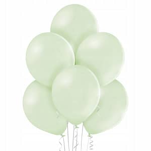 Balony w kolorze jasnej zieleni na hel