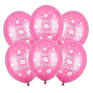 Balony z helem z napisem Wieczór Panieński